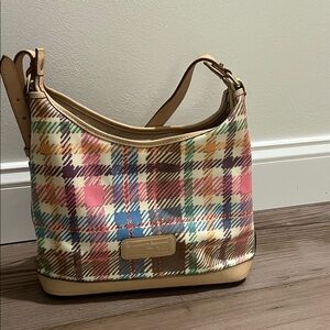 Dooney & Bourke Colorful Plaid Hobo Bag